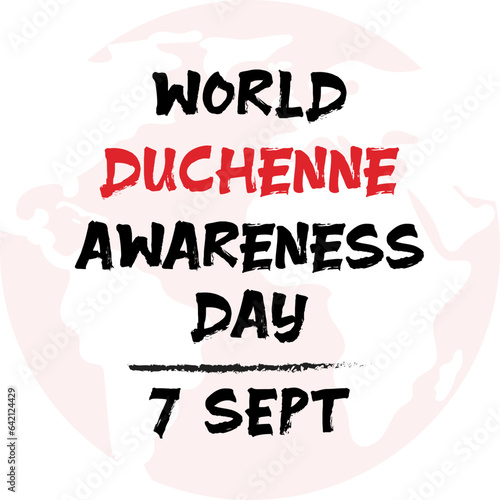 World Duchenne Awareness Day. Duchenne Muscular Dystrophy (DMD). Greeting card poster and banner photo