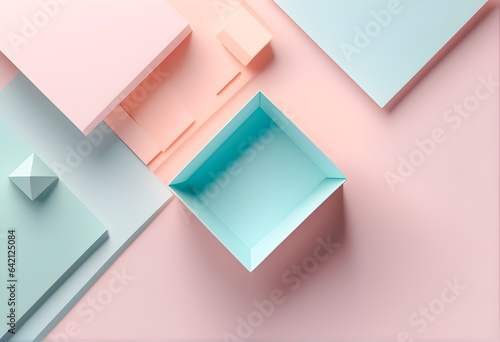 Fototapeta Naklejka Na Ścianę i Meble -  minimal pastel background vivid colors. Minimalist Pastel Wallpaper Backdrop Savvy Designers for Your Inspirations Creative Needs. Pastel Optimized Elegance. Captivating, Generative AI illustration