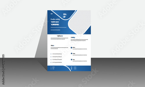 Corporate business flyer template design. photo