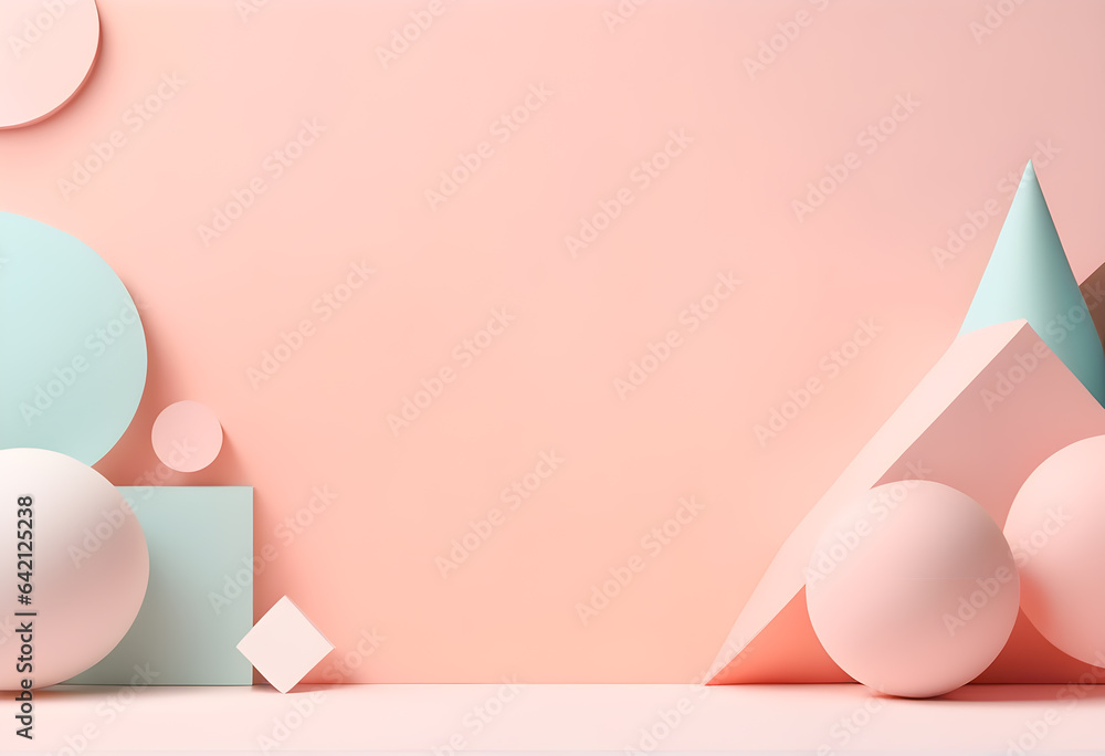 Fototapeta premium minimal pastel background vivid colors. Minimalist Pastel Wallpaper Backdrop Savvy Designers for Your Inspirations Creative Needs. Pastel Optimized Elegance. Captivating, Generative AI illustration
