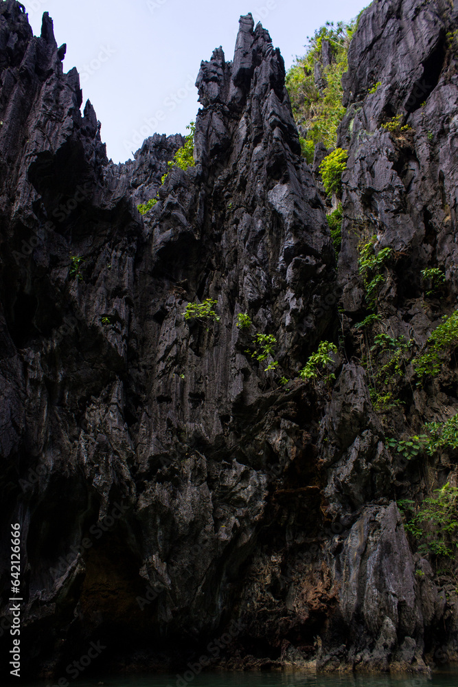Limestone rocks on the islands of the Philippines