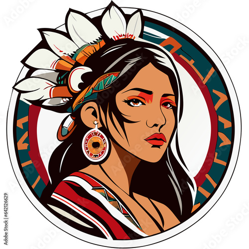 Indian tribe woman clipart photo