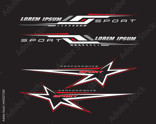 Wrap Design For Car vectors. Sports stripes, car stickers black color. Racing decals for tuning _20230901