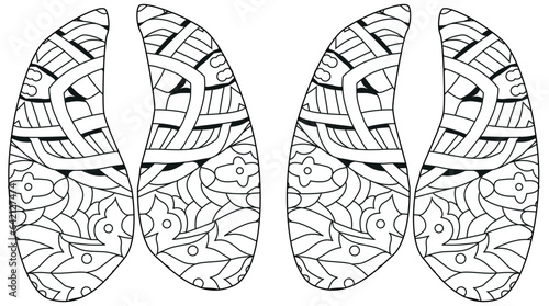 Bull hooves print. Decorative unusual object for coloring