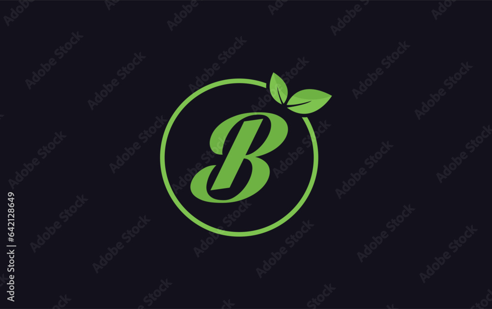 Fresh green leaf logo and nature healthy leaf logo circle design vector Fresh green leaf logo and nature healthy leaf logo circle design vector