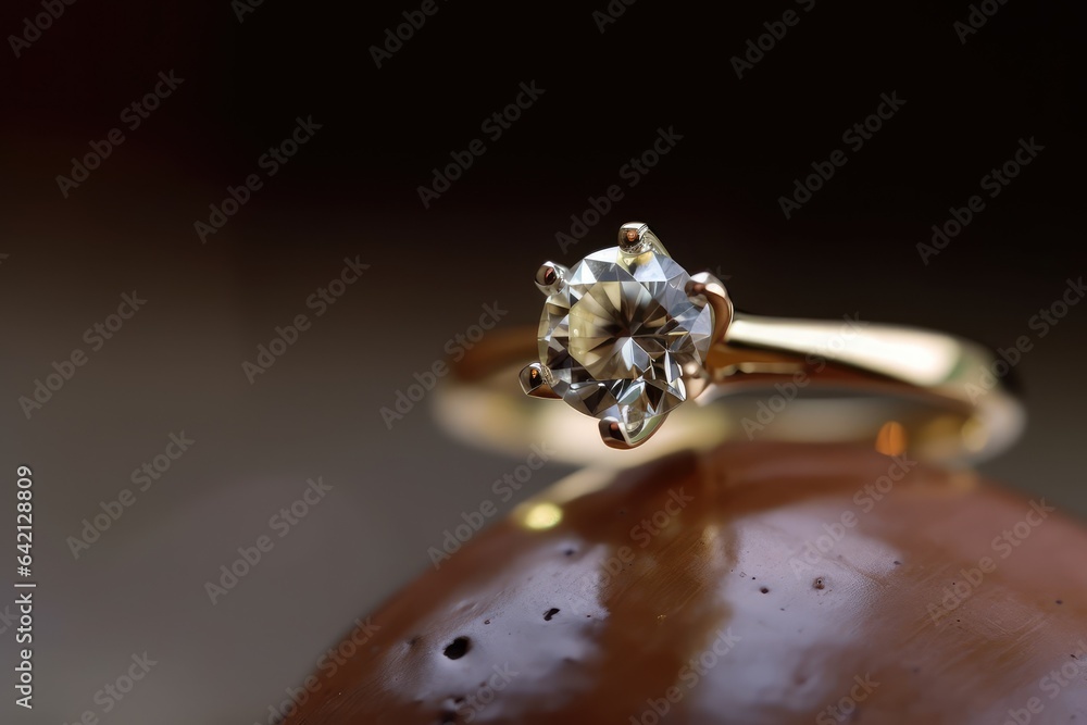 glamourous and shiny diamond ring photography for royal event generative ai glamourous and shiny diamond ring photography for royal event generative ai