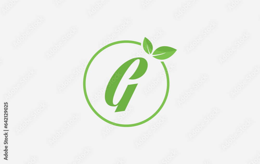 Fresh green leaf logo and nature healthy leaf logo circle design vector Fresh green leaf logo and nature healthy leaf logo circle design vector