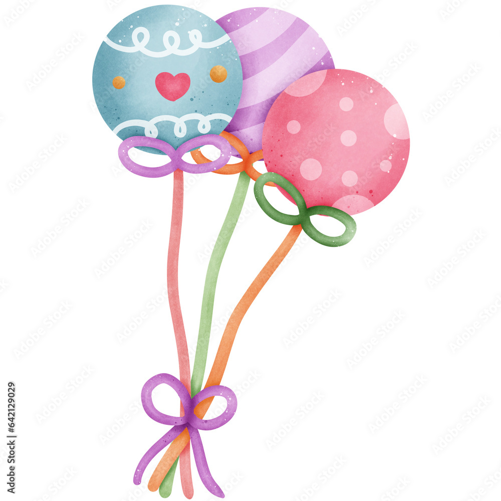 Three christmas balloons with ribbons illustration Three christmas balloons with ribbons illustration
