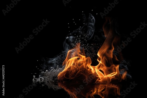 abstract fiery blaze texture background with glowing effect generative ai