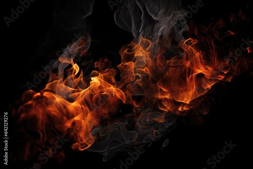 Fotografiet abstract fire flame ignite texture with special effects generative ai