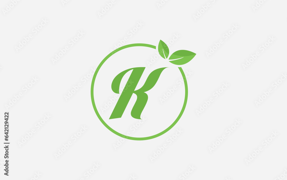 Fresh green leaf logo and nature healthy leaf logo circle design vector Fresh green leaf logo and nature healthy leaf logo circle design vector
