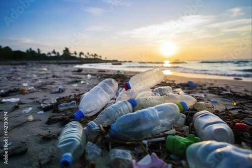 Conservation Effort Needed: Asia's Coastal Line Facing the Challenge of Beach Pollution Caused by Chemical Containers, Plastic Bottles and Trash
