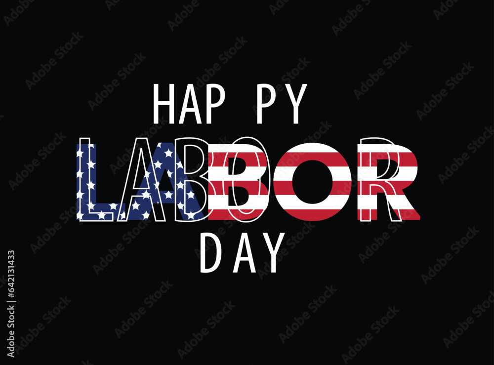 Labor day poster - American flag USA