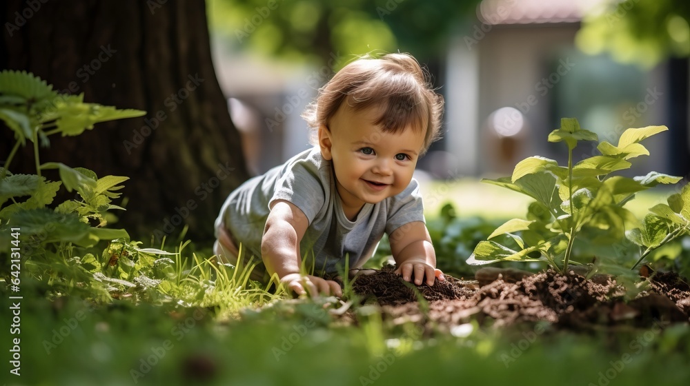 little child in the garden little child in the garden