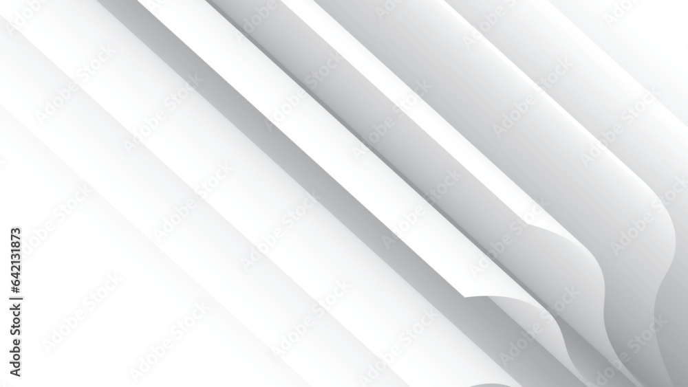 Obraz premium Abstract white fluid flow background with smooth line futuristic Geometric Textured intricate 3D wall Light wave White