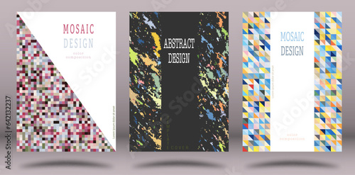 A set of templates for backgrounds, covers, screensavers, websites and creative ideas in different styles. Layout for interior ideas, corporate style and decorative creativity