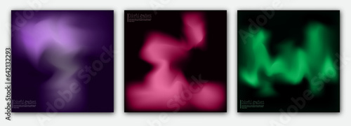 Colorful gradient background. A set of layouts for covers, banners, posters. Template for interior paintings, decorations and creative design. Color blur