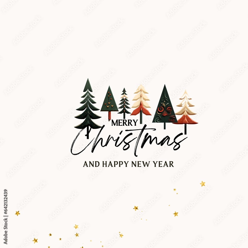 Christmas card with christmas tree Christmas card with christmas tree