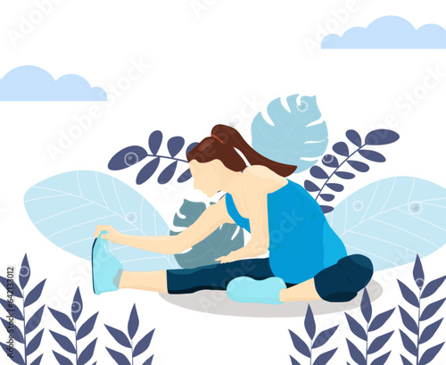 illustration of preggnant woman exercing pregnancy and infant loss awareness month