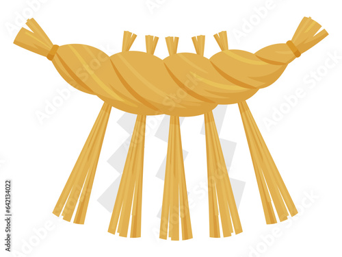 しめ縄飾りのイラスト