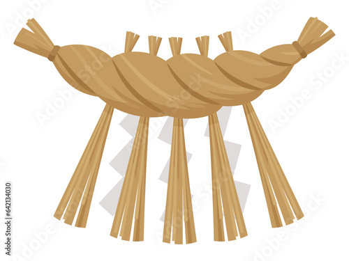 しめ縄飾りのイラスト