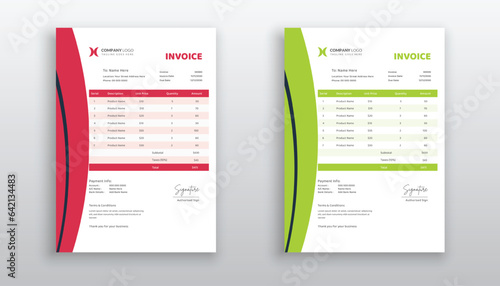creative modern invoice template for your business
