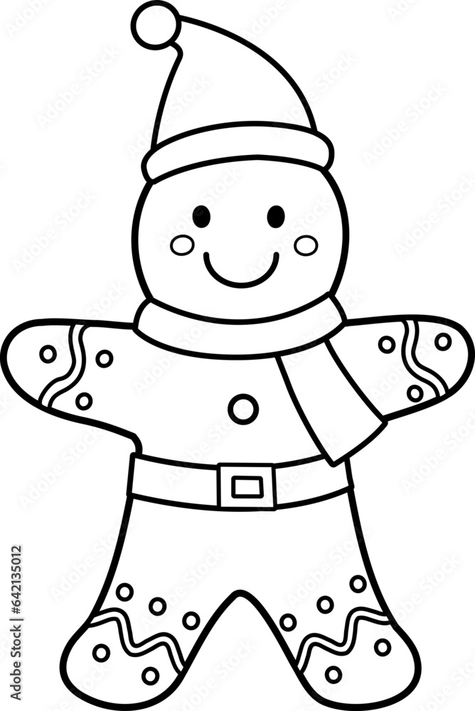 gingerbread man outline gingerbread man outline