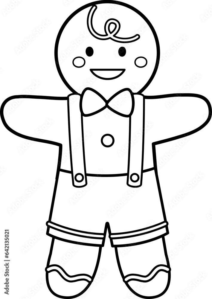 gingerbread man outline gingerbread man outline