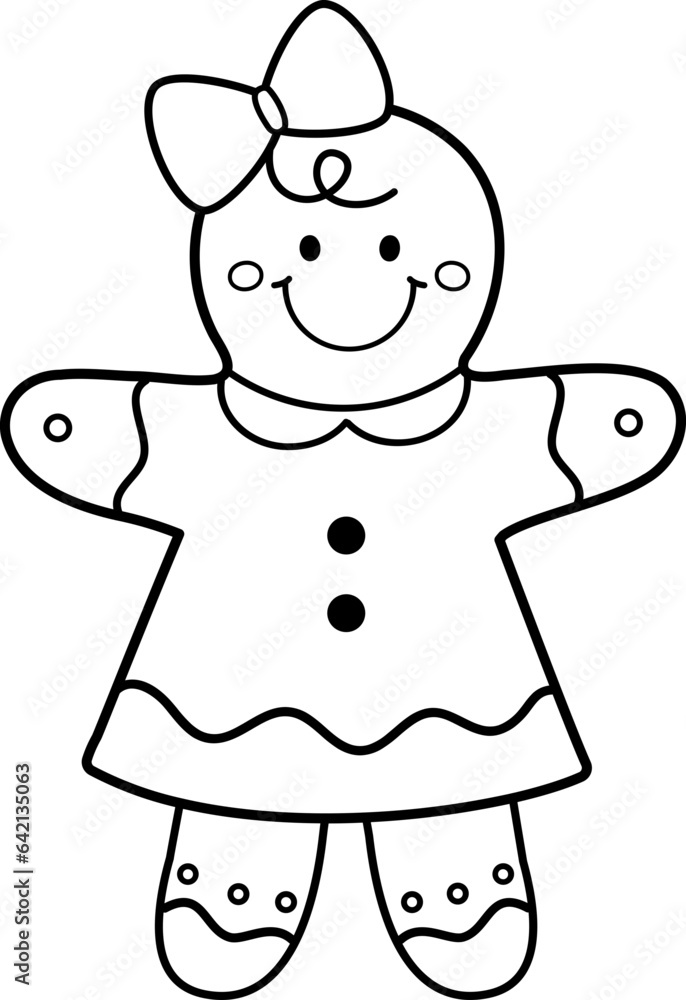 gingerbread man outline gingerbread man outline