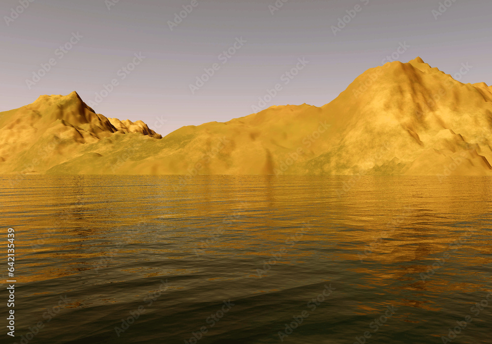 3D mountains landscape