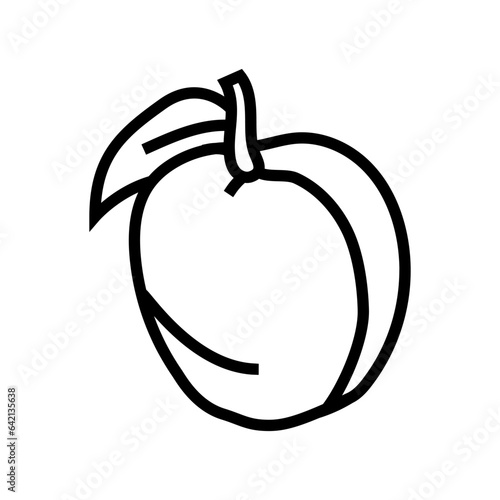 immortal peach taoism line icon vector. immortal peach taoism sign. isolated contour symbol black illustration