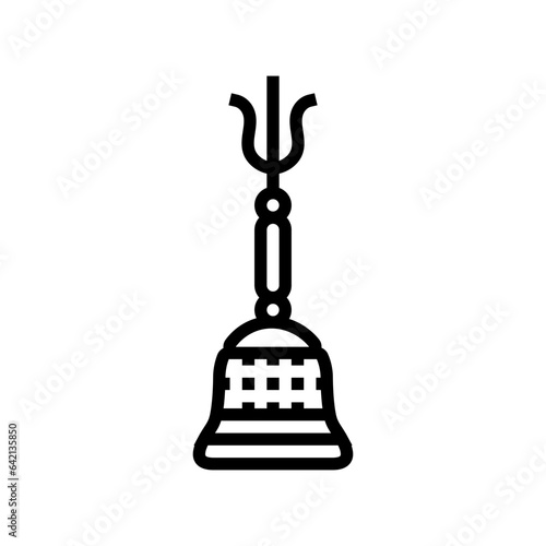 daoist bell taoism line icon vector. daoist bell taoism sign. isolated contour symbol black illustration