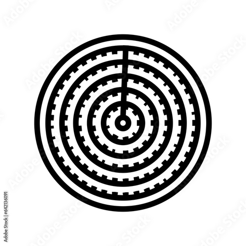 feng shui compass taoism line icon vector. feng shui compass taoism sign. isolated contour symbol black illustration