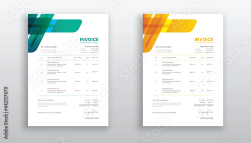 creative modern invoice template for your business
