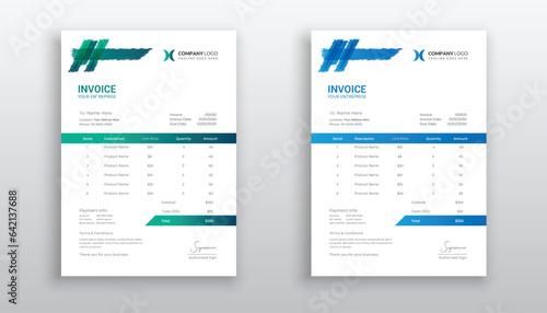 creative modern invoice template for your business
