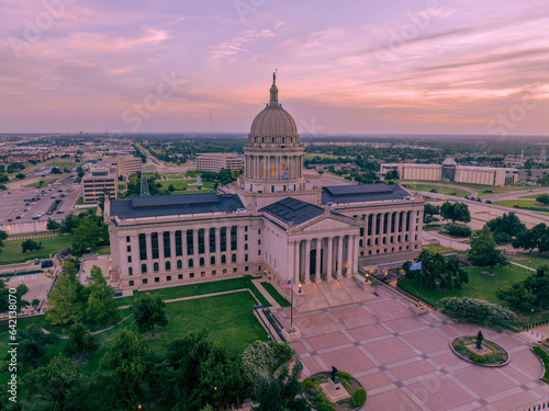 Oklahoma State Capitol at Golden Hour photo