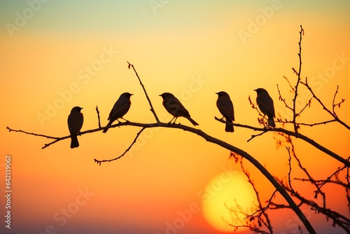 Vögel auf Baumzweigen