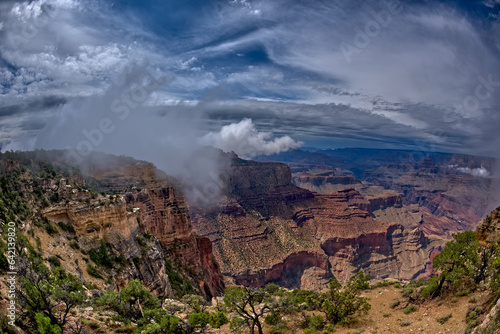 Coronado Butte in the Clouds at Grand Canyon AZ