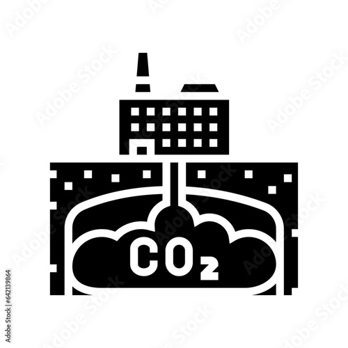 carbon capture environmental glyph icon vector. carbon capture environmental sign. isolated symbol illustration