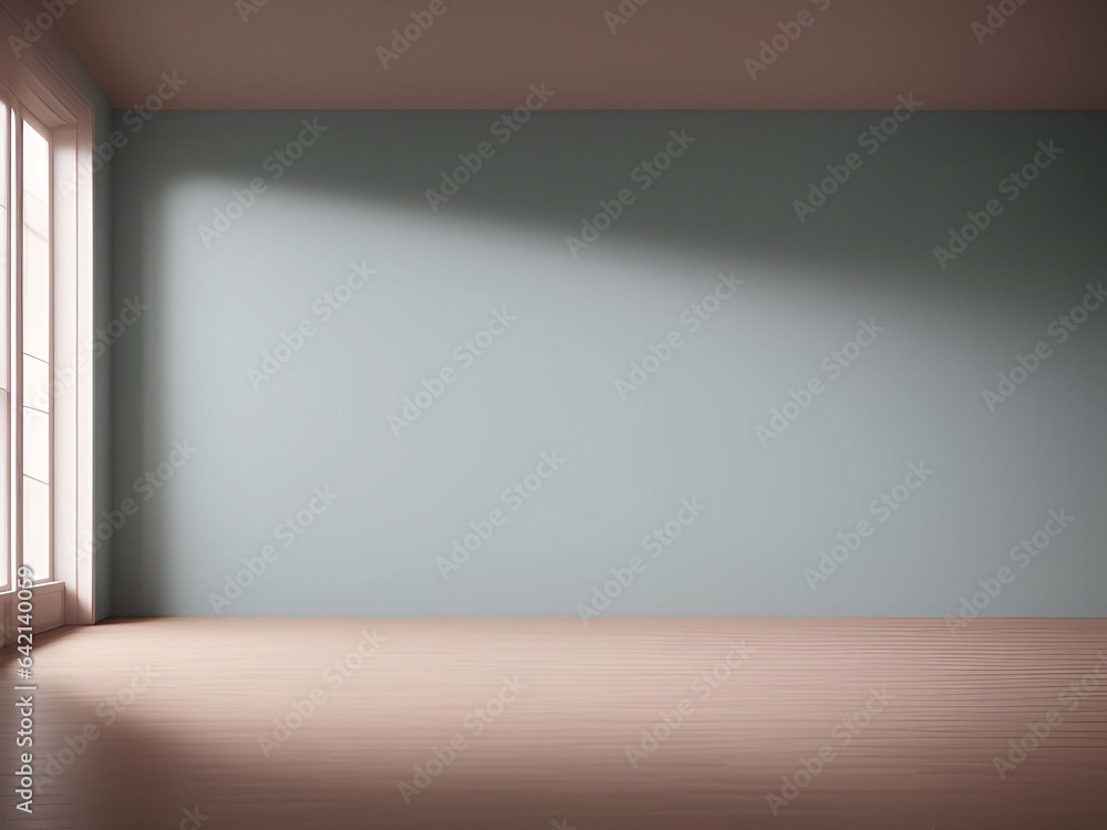 Obraz premium Empty room, empty wall, white room, black room, red room, pastel room, blue room, yellow room, green room, purple room, luxury room, beautiful wall wooden floor daylight generative ai illustration art