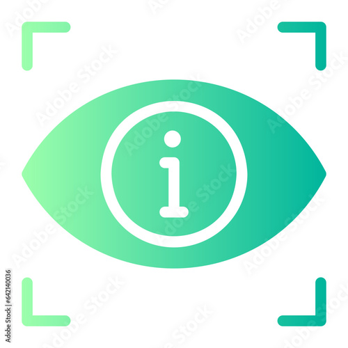 eye recognition gradient icon