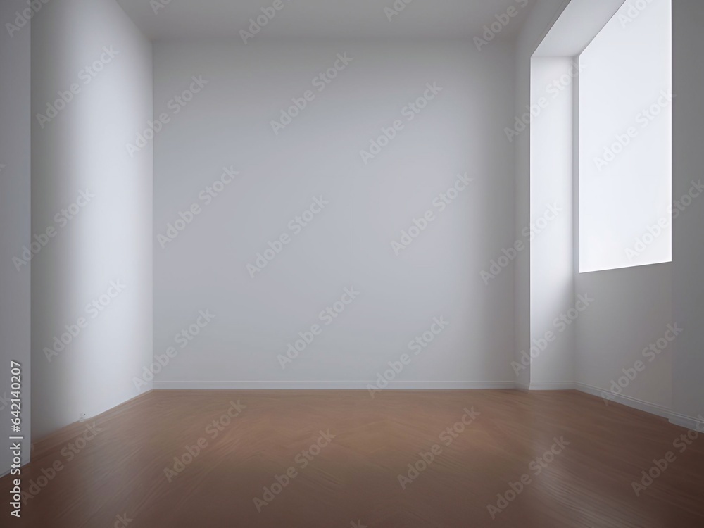 Obraz premium Empty room, empty wall, white room, black room, red room, pastel room, blue room, yellow room, green room, purple room, luxury room, beautiful wall wooden floor daylight generative ai illustration art