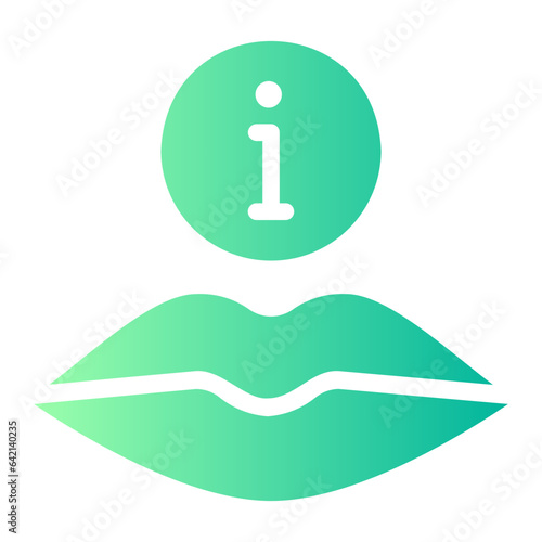 mouth gradient icon