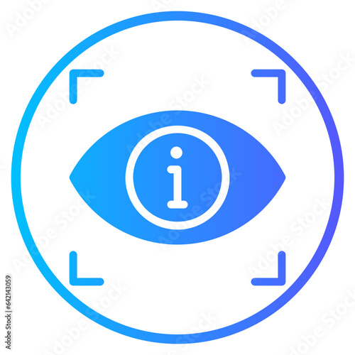 eye recognition gradient icon