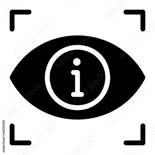 eye recognition glyph icon