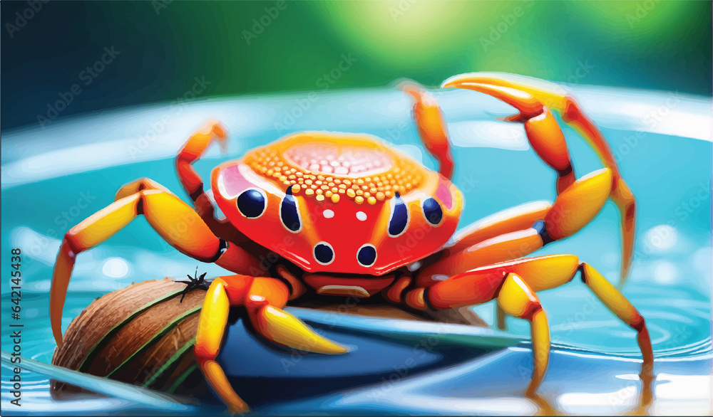 Fototapeta premium crab on the ground