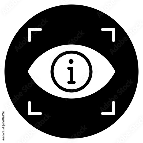 eye recognition glyph icon