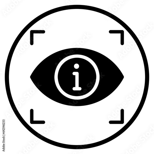eye recognition glyph icon
