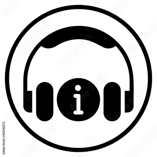 headphones glyph icon