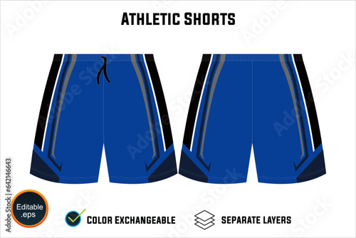Dynamic Performance Ready Latest Sports Wear Athletic Shorts Vector Design for Fitness Focused Athletes with Customizable Modifiable editable Adjustable  Edit Friendly Versatile illustration 
